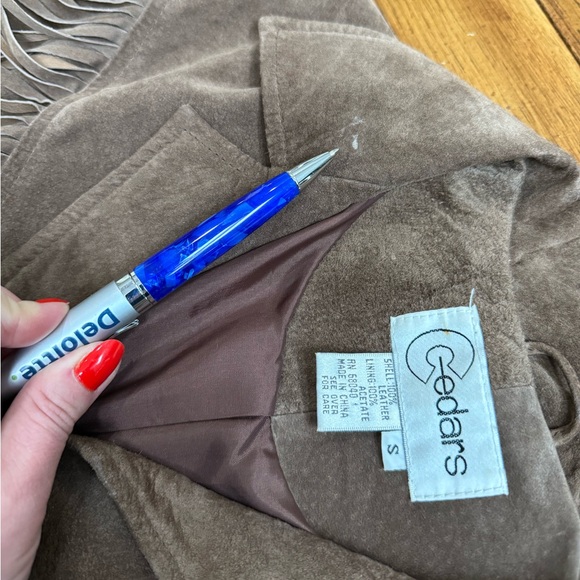 Cedars Brown Suede Fringe Western Jacket Small - Picture 12 of 17